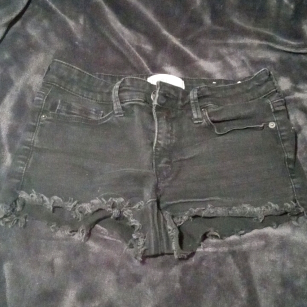 Black mini shorts